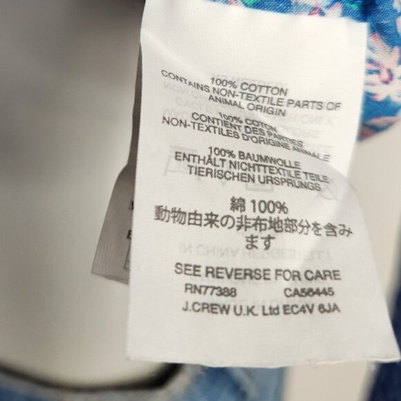 Liberty Art Fabrics x J. Crew Ditzy Daisy Floral Print Button Down Blouse Size 8 - Picture 9 of 11